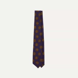 Purple Baroque Paisley 36oz Madder Silk Self Tipped Tie