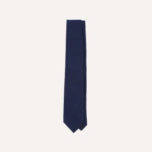 Indigo Pure Cashmere Solid Tipped Tie