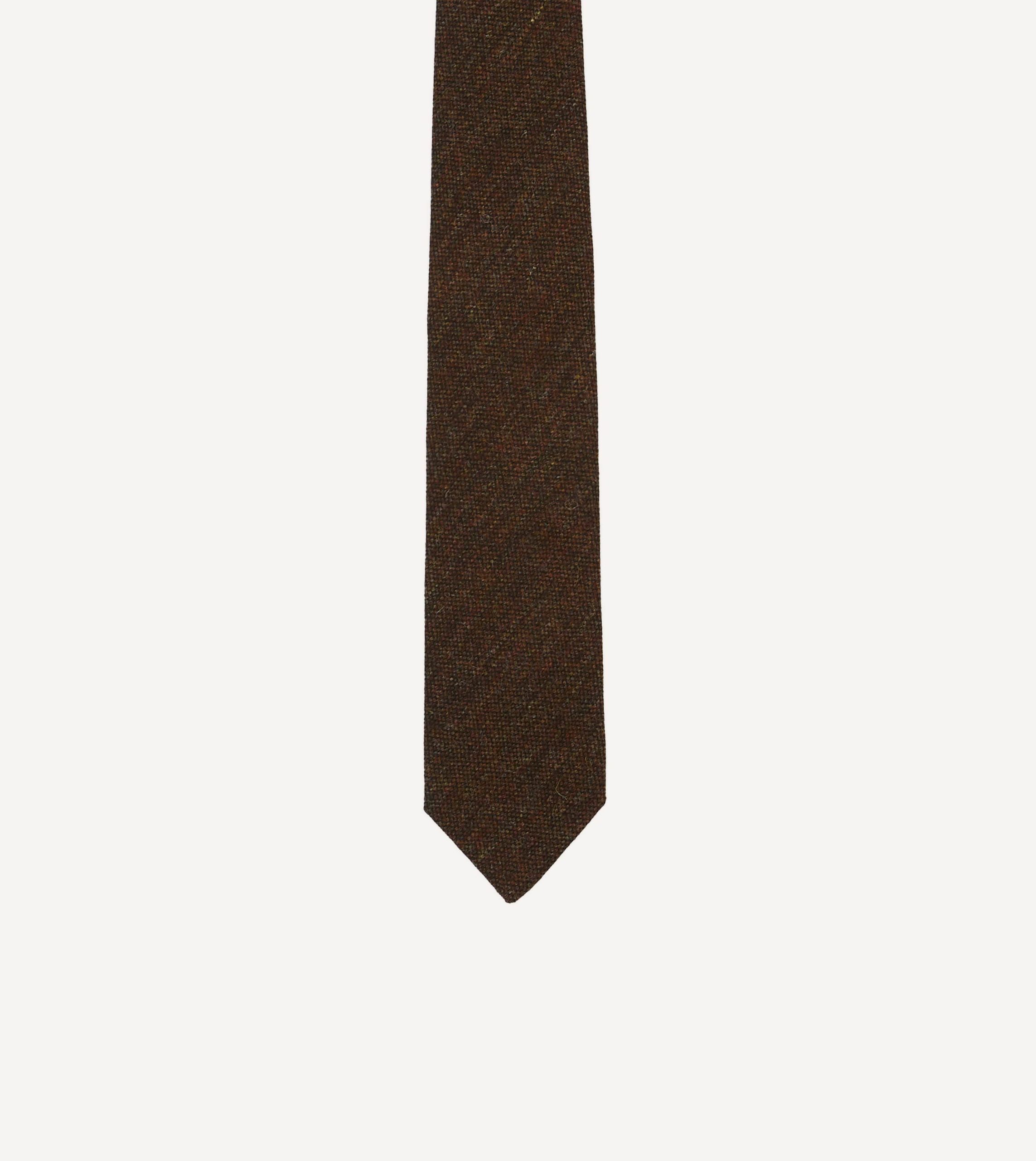 Rust Shetland Wool Tipped Tie - Image 3