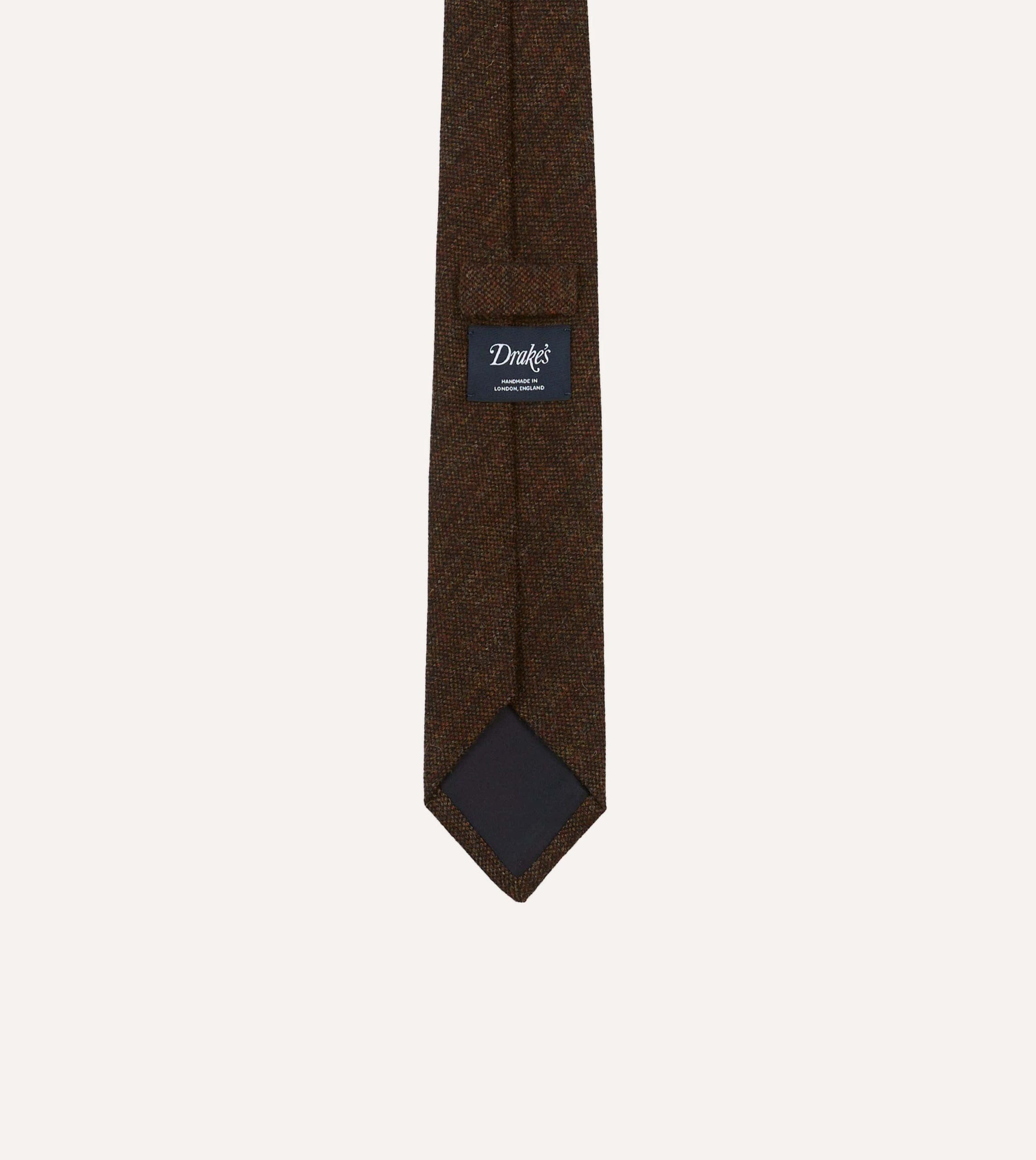 Rust Shetland Wool Tipped Tie - Image 4