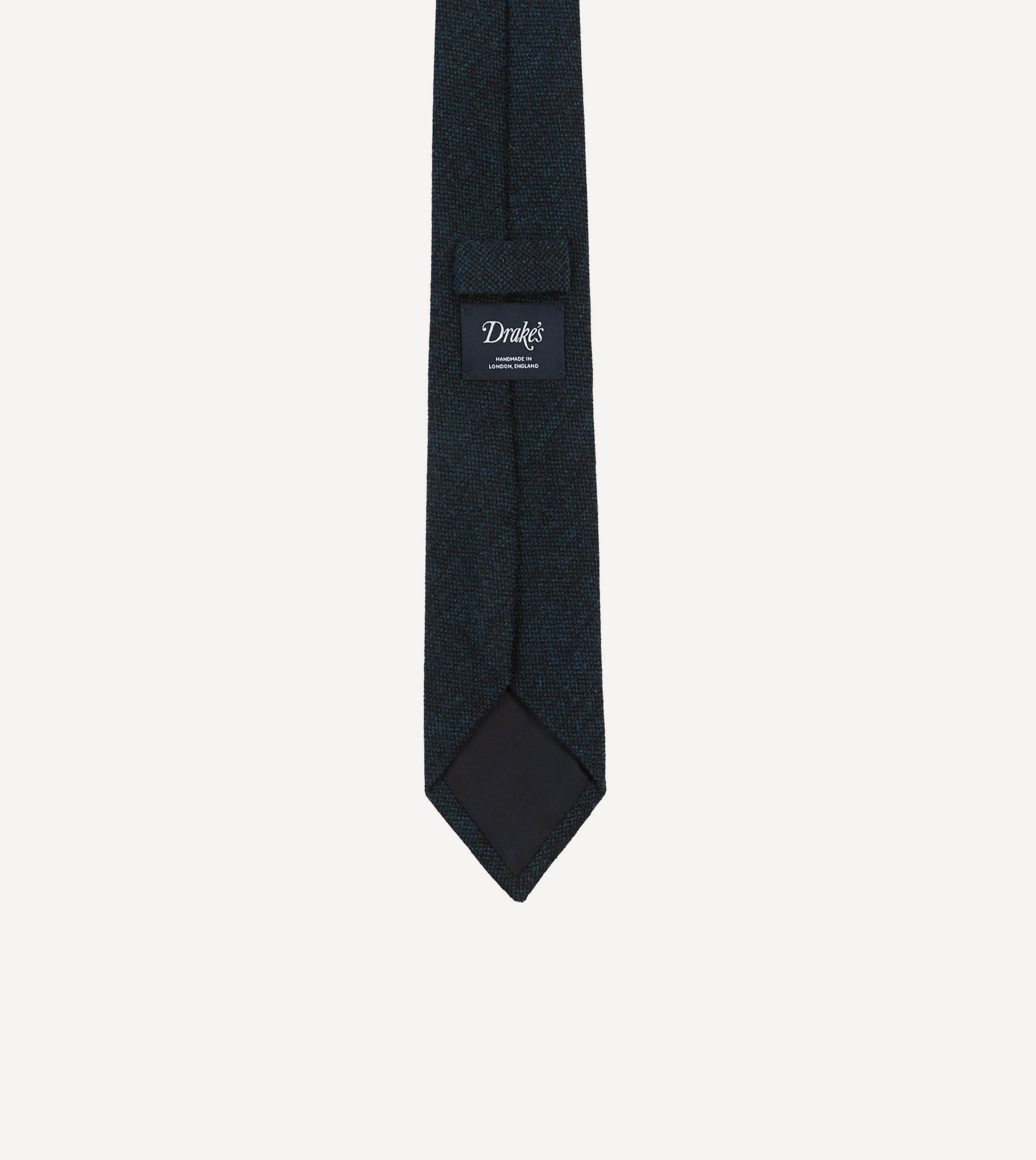 Navy Shetland Wool Tipped Tie - Image 4