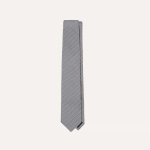 Navy Houndstooth Mogador Silk Tipped Tie
