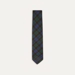 Blackwatch Fine Woven Grenadine Silk Hand Rolled Tie