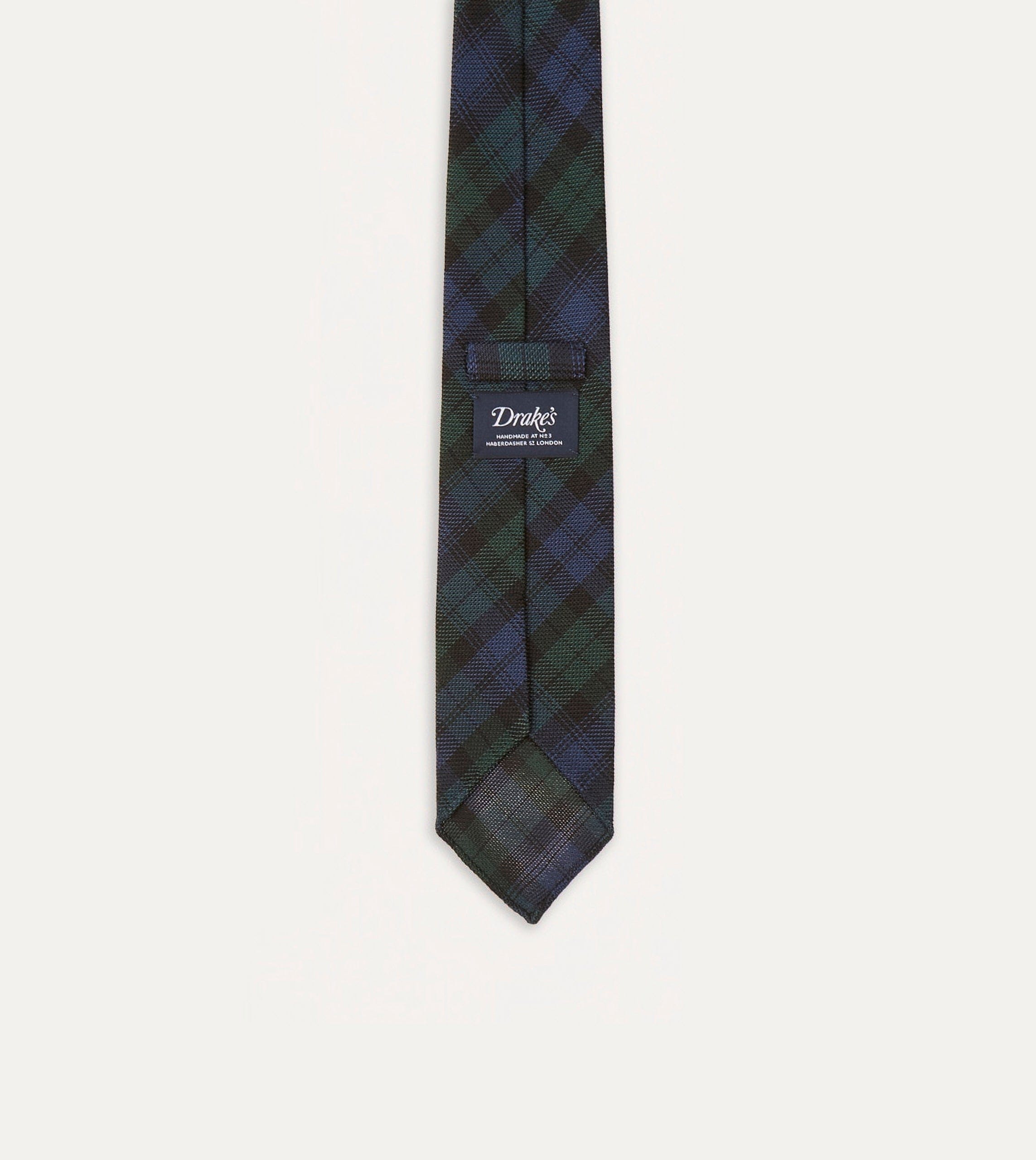 Blackwatch Fine Woven Grenadine Silk Hand Rolled Tie - Image 5