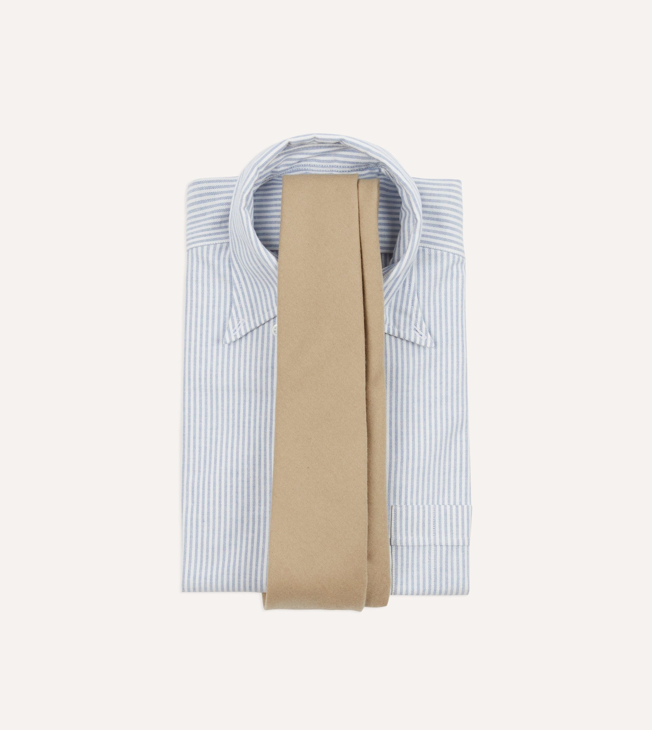 Camel Super Fine Merino Wool Self Tipped Tie - Image 2