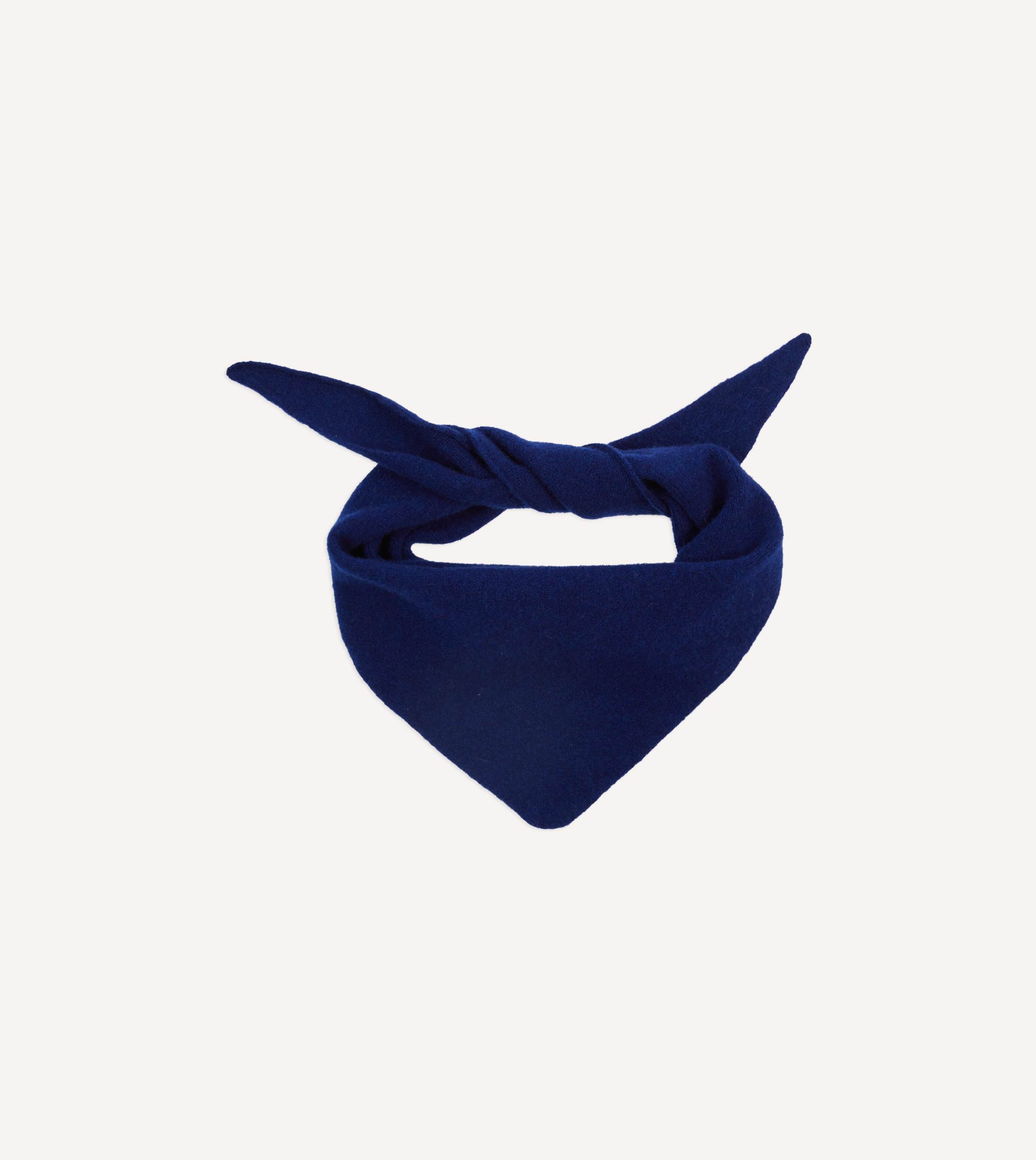 Blue Lambswool Triangle Neck Scarf - Image 5