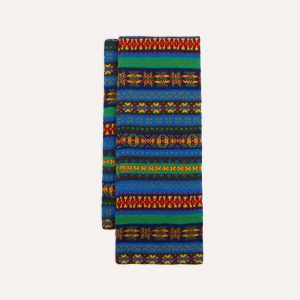 Blue Fair Isle Lambswool Scarf