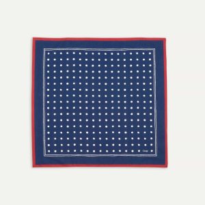 Navy Polka Dot Print Bandana
