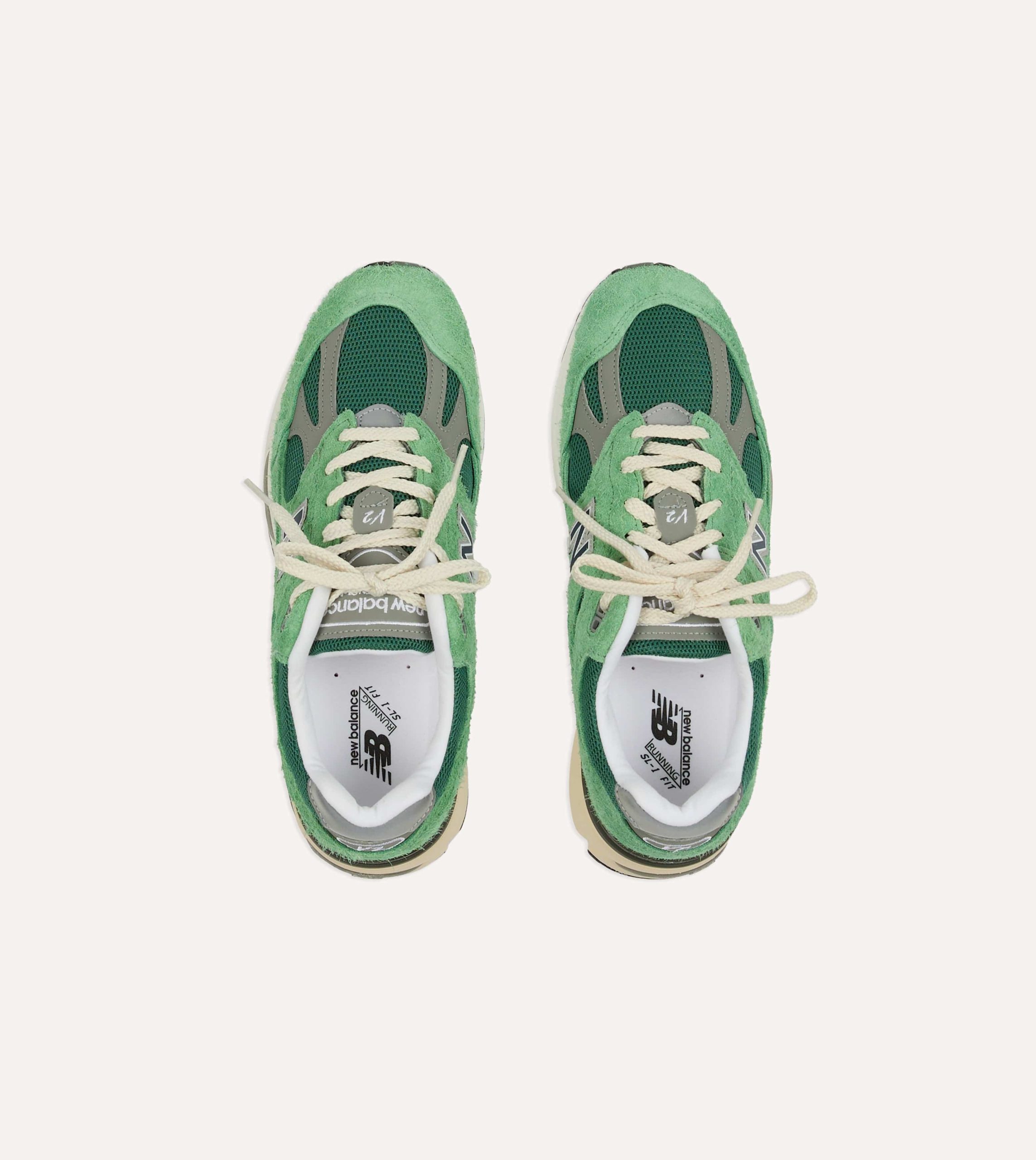 New Balance Green 'Grounded Pastels' Made in UK 991v2 Trainers - Image 4