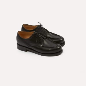 Paraboot Chambord Black Calf Leather Derby Shoe