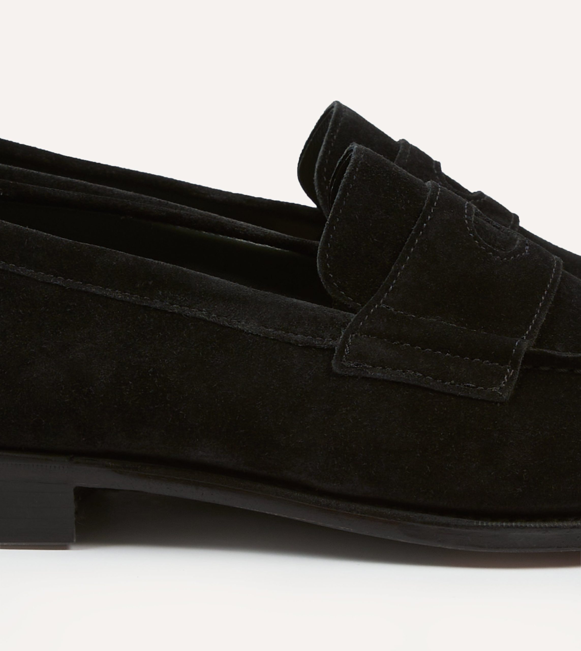 Drake's by A. Levine Black Suede Charles Mk II Goodyear Welted Penny Loafer - Image 3