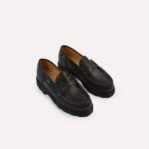 Paraboot Reims Black Leather Loafer