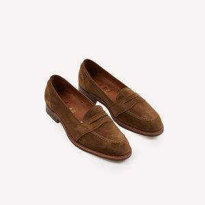 Alden Snuff Suede Full Strap Loafer