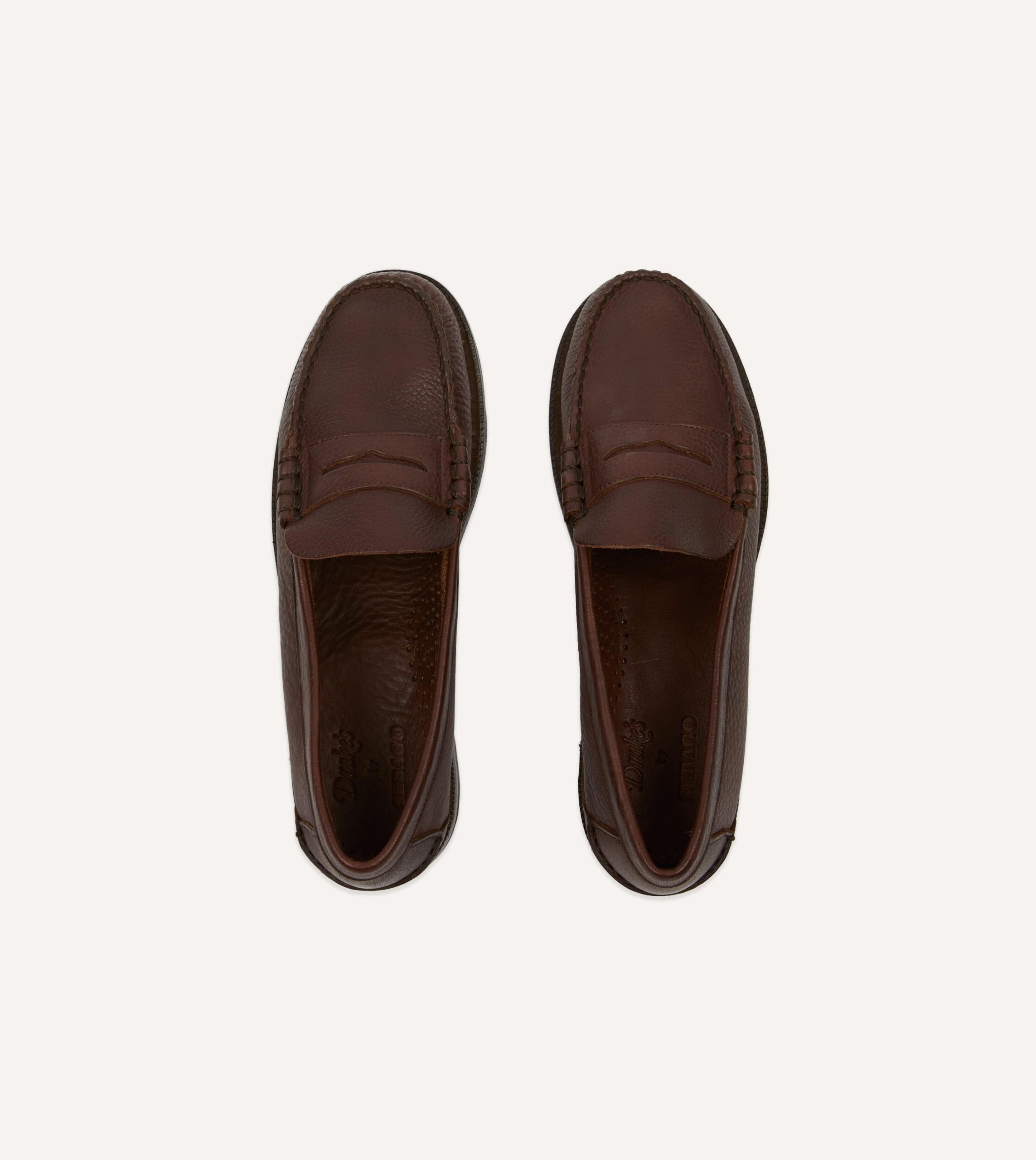 Drake's by Sebago Citysides Dan Bison Leather Loafer - Image 4
