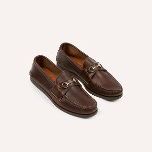 Yuketen Brown Leather Bit Loafer with Camp Sole