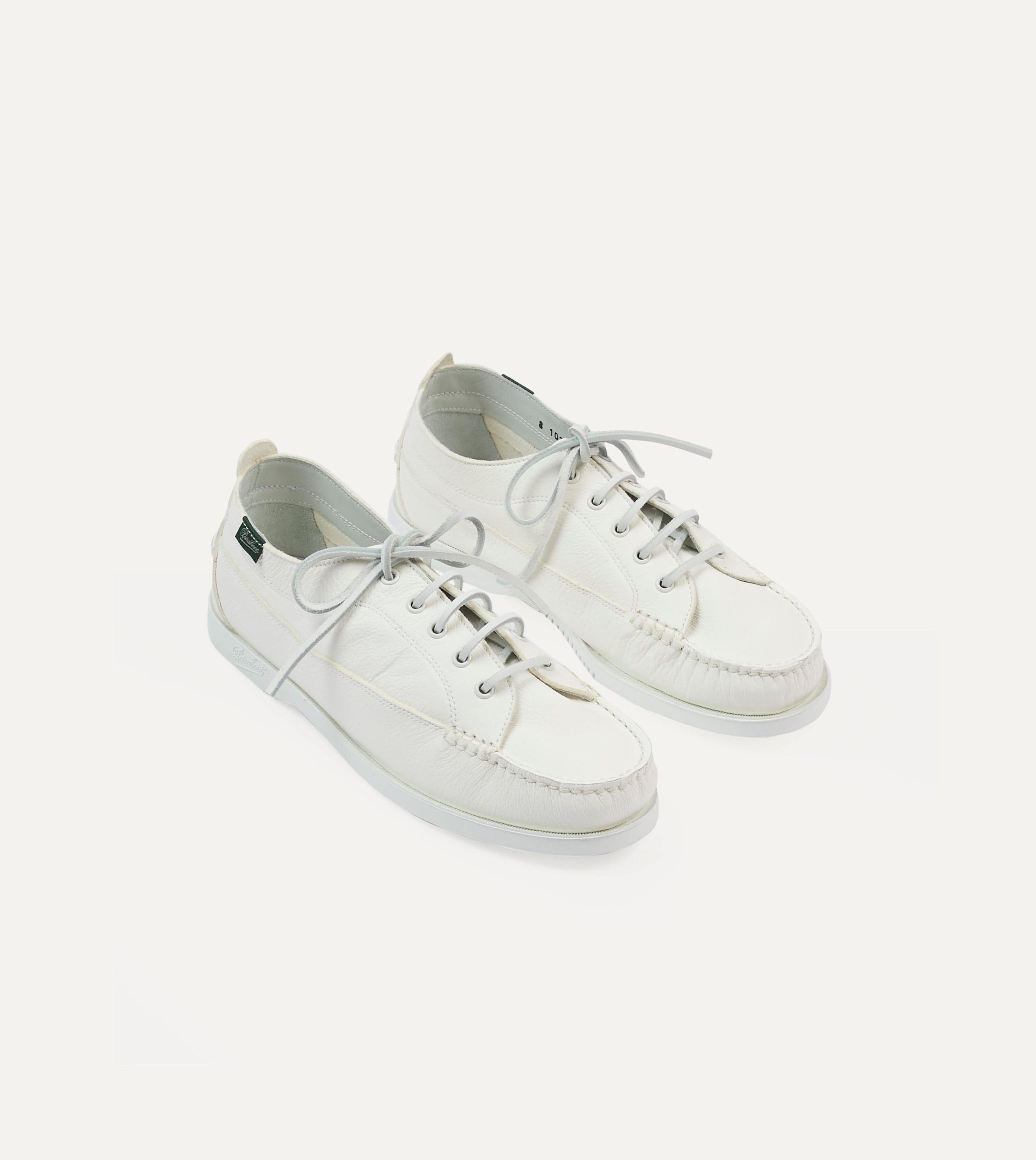 Paraboot Malibu Blanc Deer Leather Boat Shoe