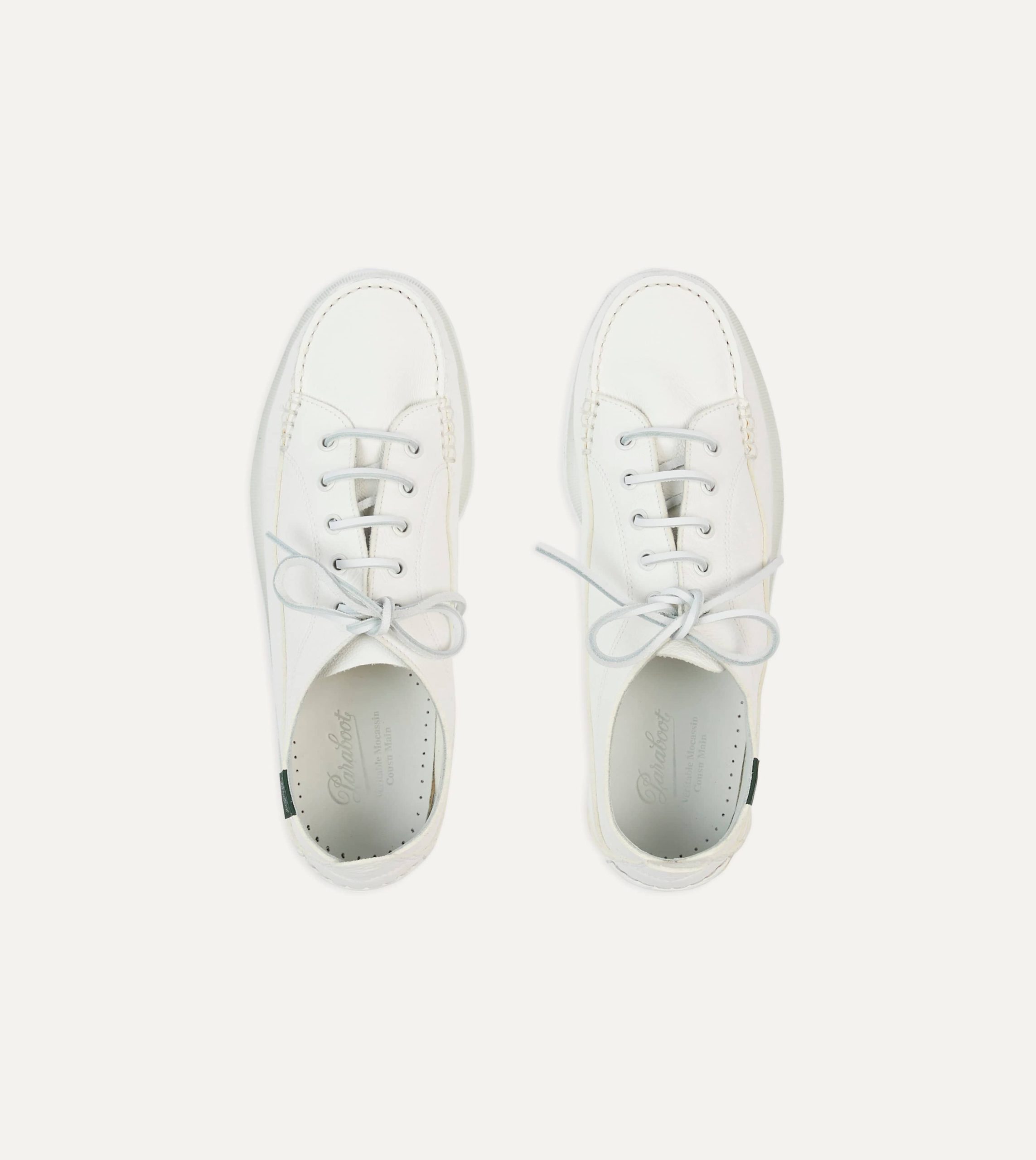 Paraboot Malibu Blanc Deer Leather Boat Shoe - Image 4