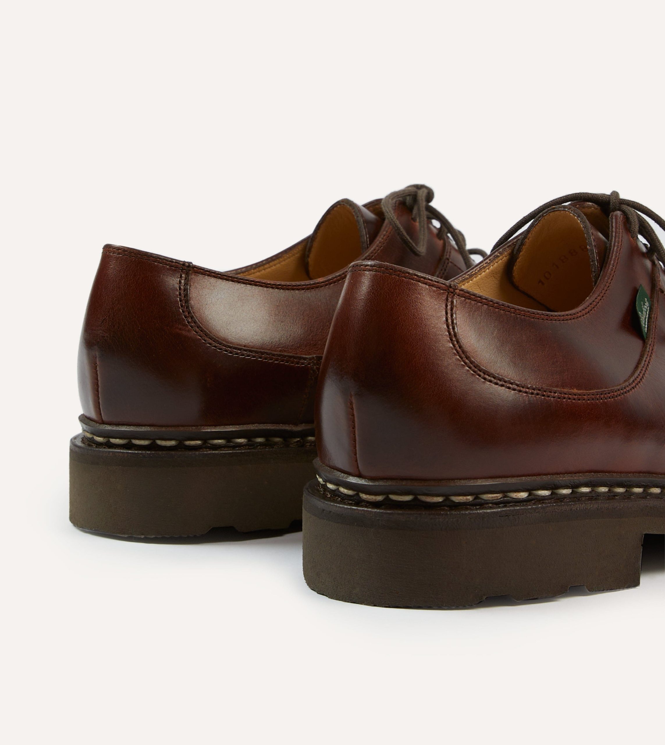 Paraboot Avignon Brown Leather Derby Shoe - Image 5
