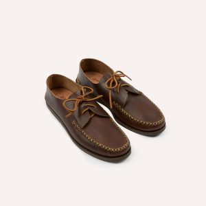 Yuketen Brown Two-Piece Oxford with Camp Sole