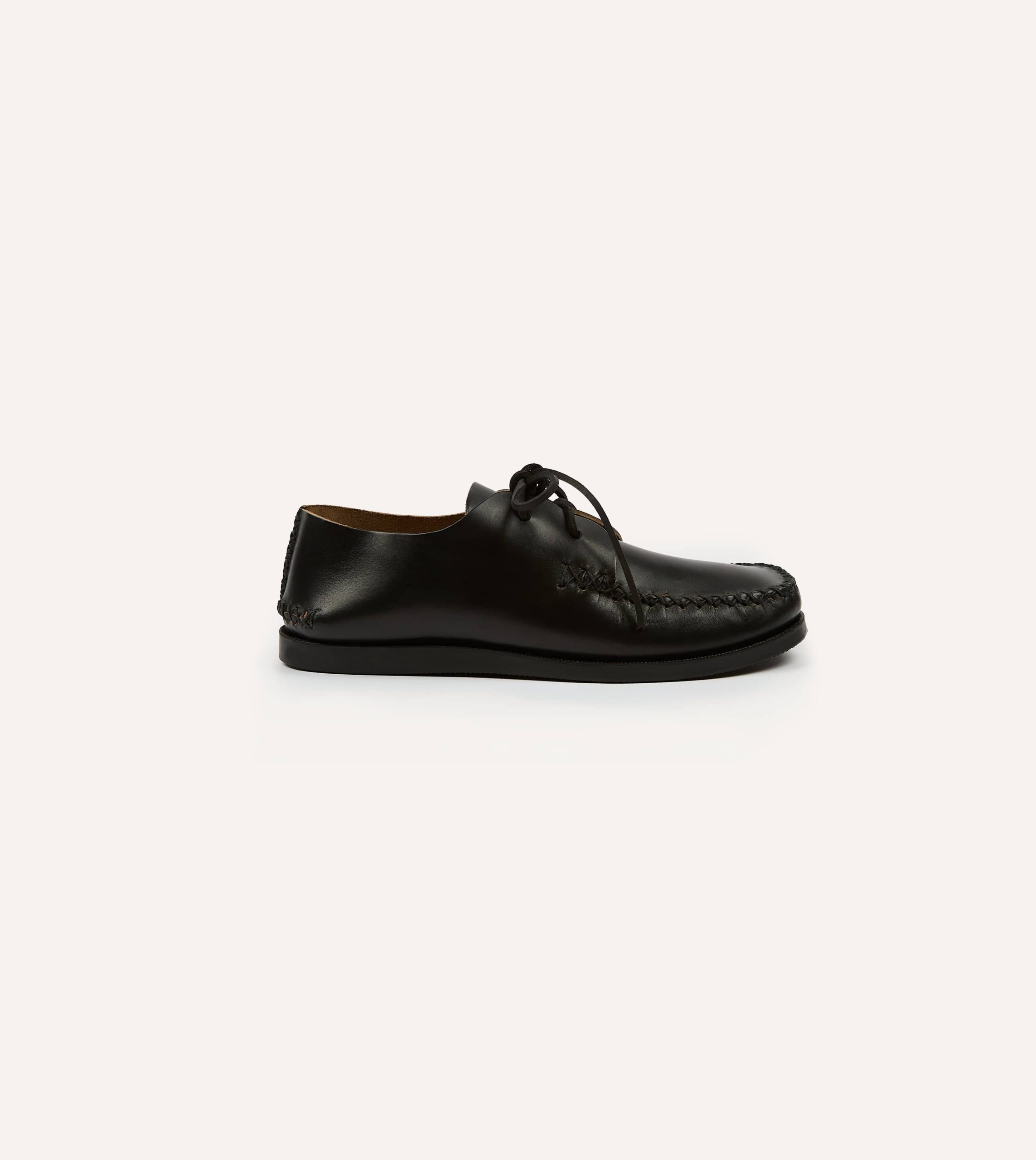 Yuketen Black Two-Piece Oxford with Camp Sole - Image 6