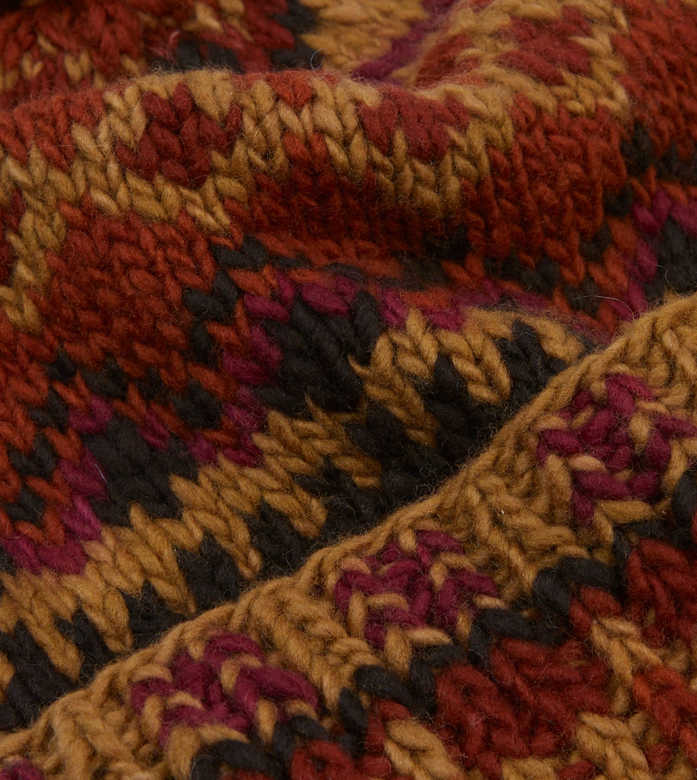 Chamula Brown Fairisle Merino Knit Cap - Image 2