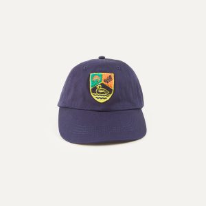 Navy Crest Emblem Cotton Twill Baseball Cap