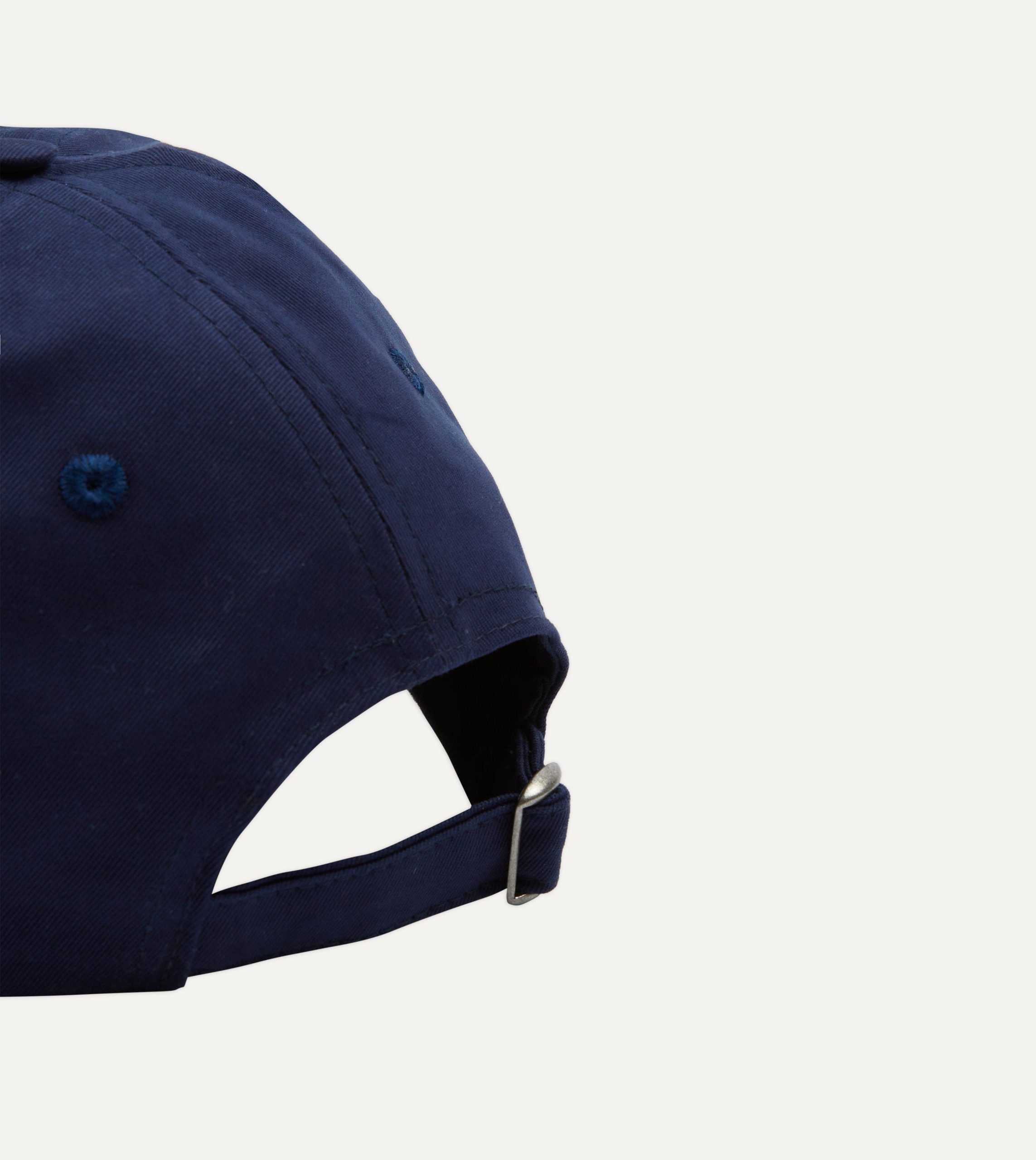 Navy Soleil Cotton Twill Baseball Cap - Image 2