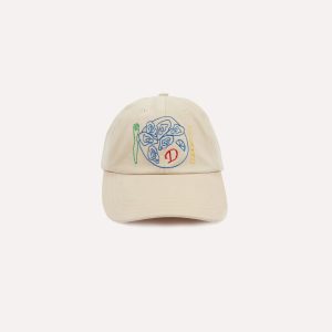 Ecru Chainstitch 'D' Oysters Cotton Twill Baseball Cap