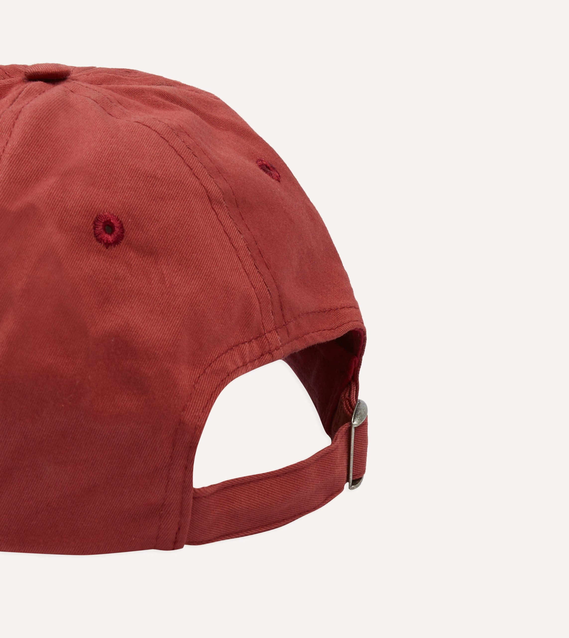 Red 'D' Emblem Seed Stitch Cotton Twill Baseball Cap - Image 2
