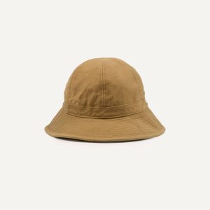 Câbleami Tan Baker Back Satin Cotton Metro Hat