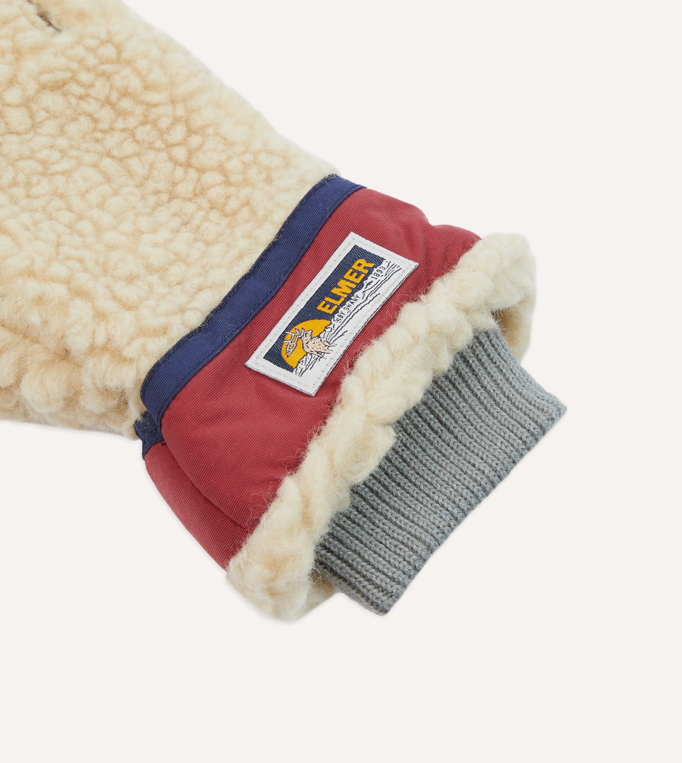 Elmer Ecru Wool Pile Gloves - Image 2