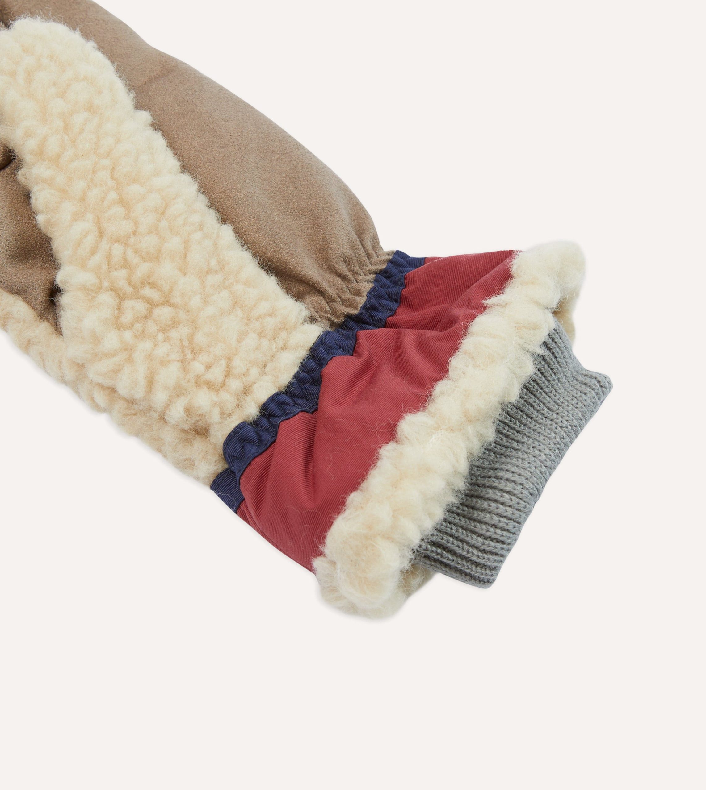 Elmer Ecru Wool Pile Gloves - Image 3