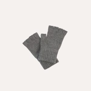 Grey Geelongora Fingerless Knitted Gloves