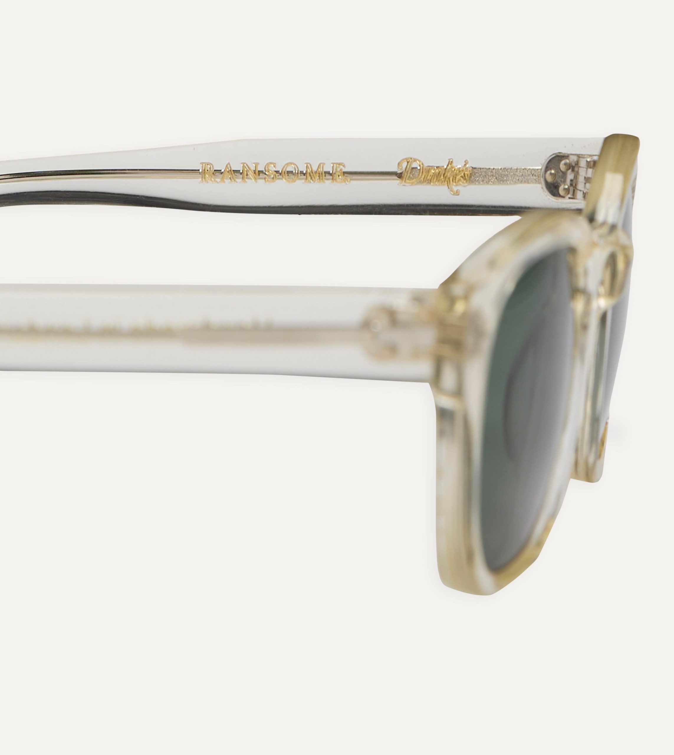 Drake's by Ransome Champagne Rectangle Frame Sunglasses - Image 2