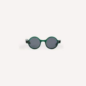 Drake's by Ransome Dark Green Round Frame Sunglasses