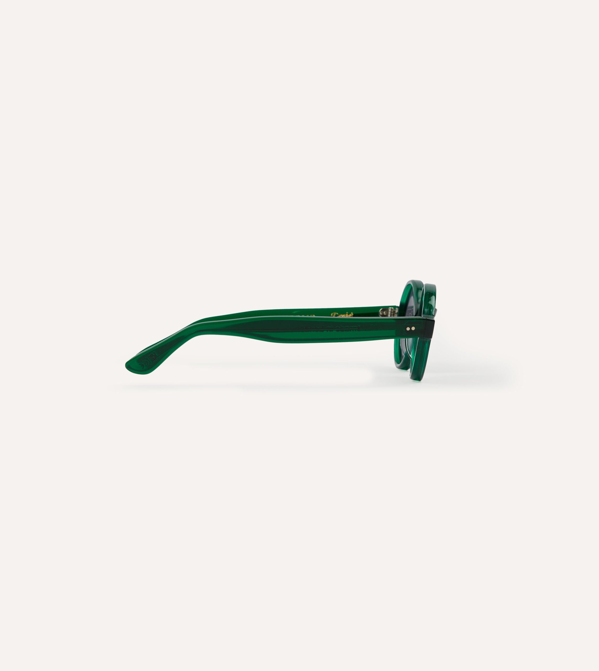 Drake's by Ransome Dark Green Round Frame Sunglasses - Image 3