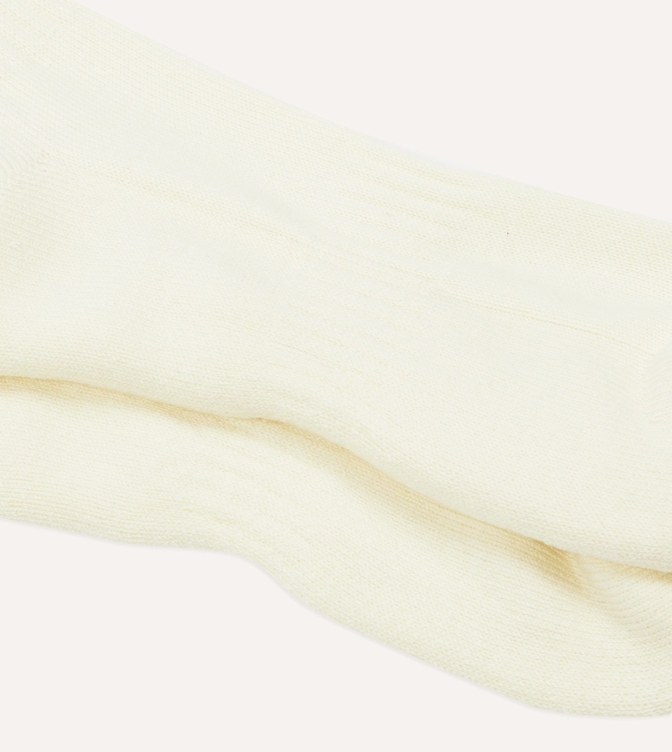 Ecru Cotton Sports Socks - Image 2