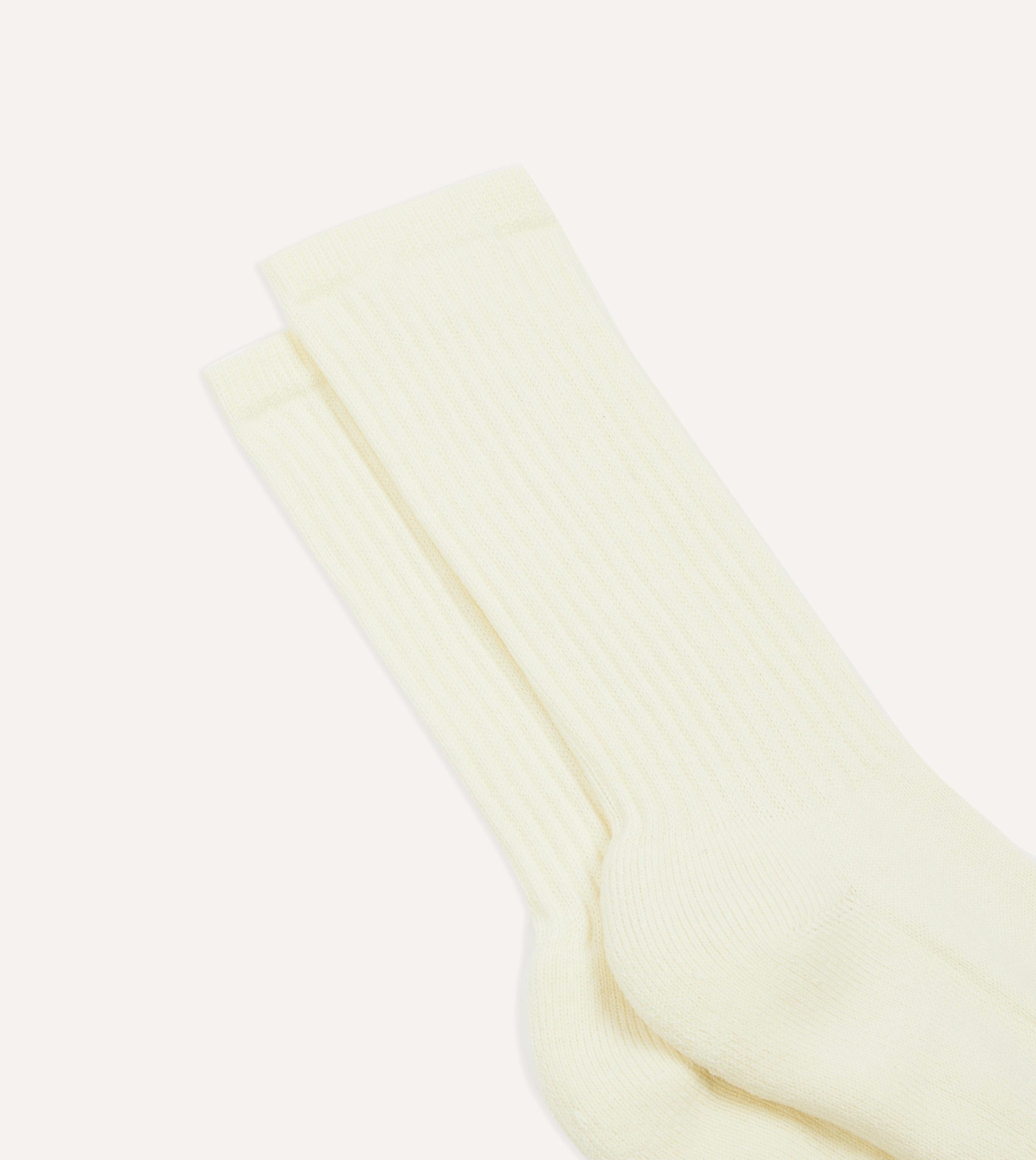Ecru Cotton Sports Socks - Image 3