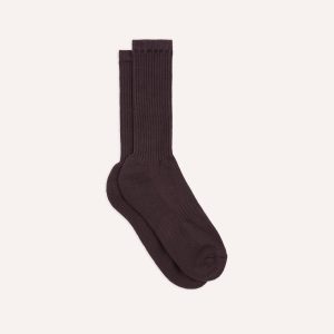 Dark Purple Cotton Sports Socks