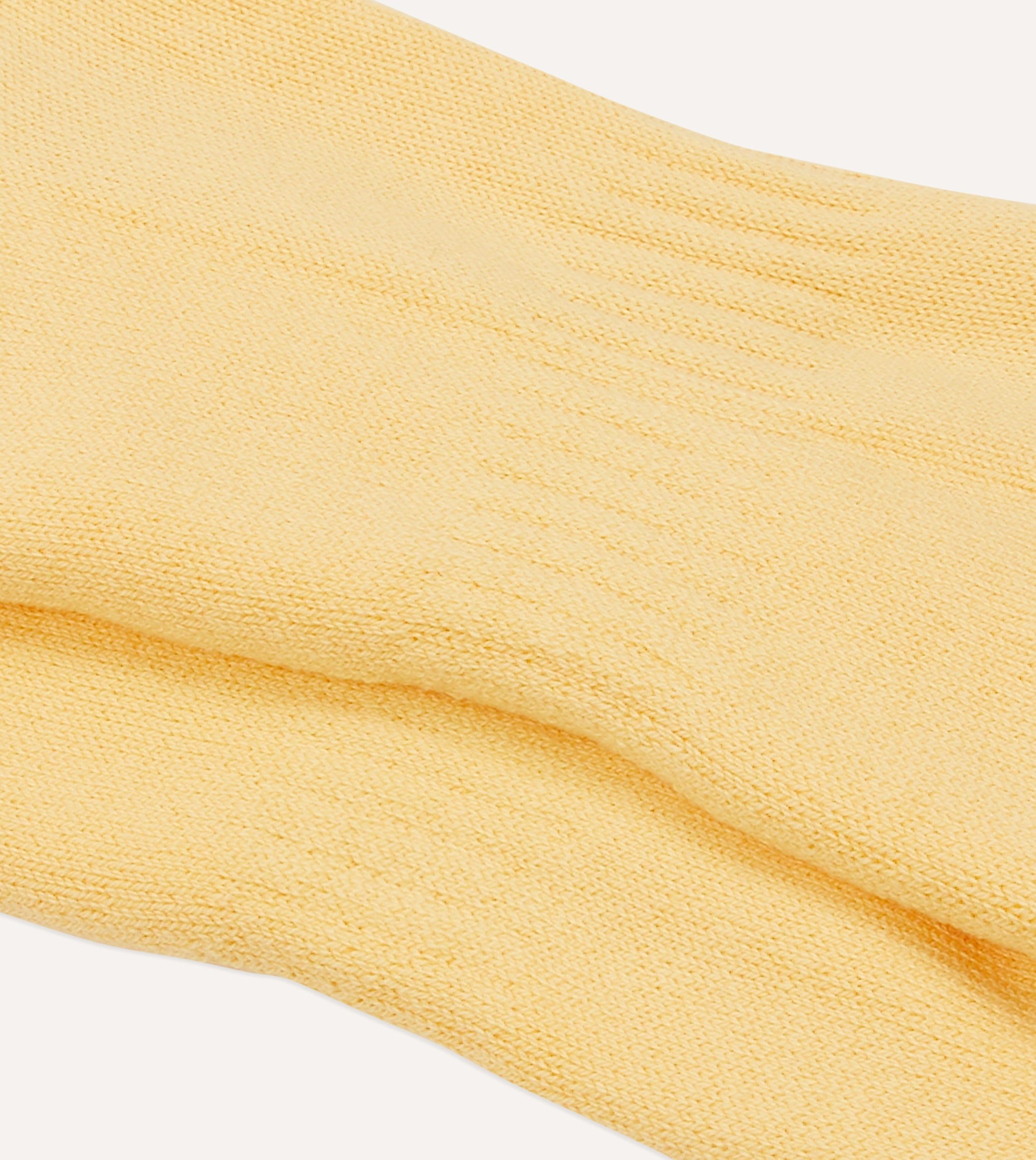 Light Yellow Cotton Sports Socks - Image 2