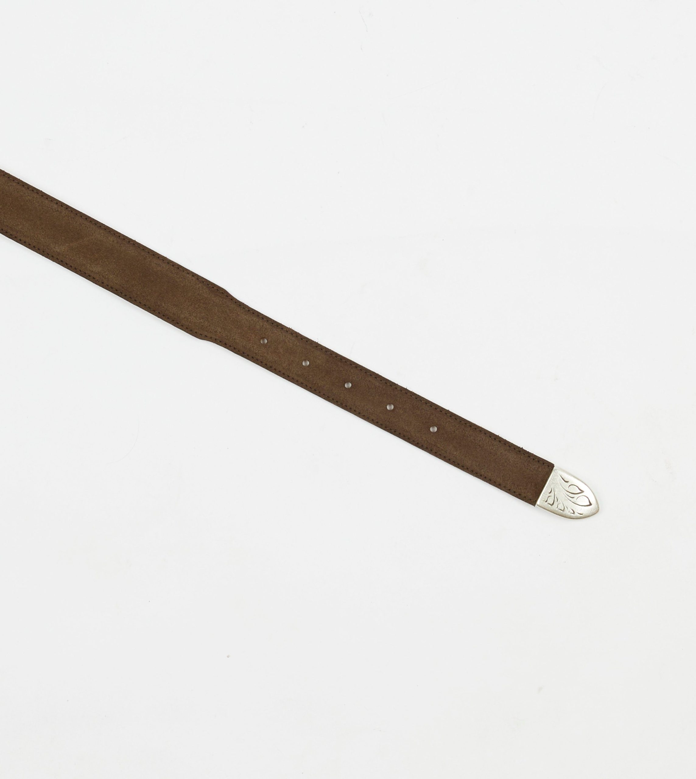 Dark Brown Suede Western Belt - Image 4