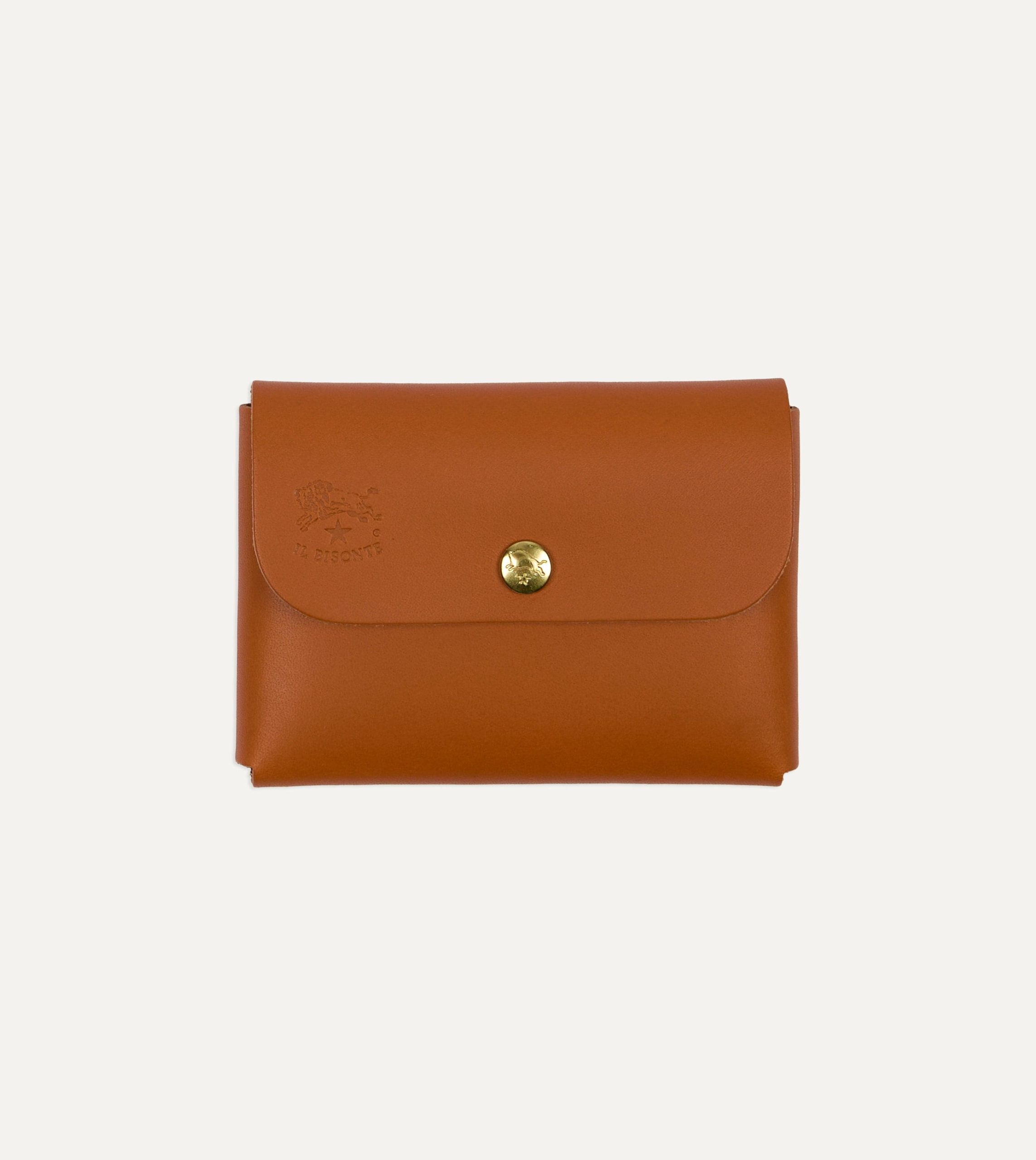 Il Bisonte Leather Stud Card Case