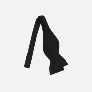 Black Self-Tie Silk Butterfly Bow Tie