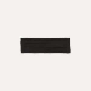 Black Silk Faille Cummerbund