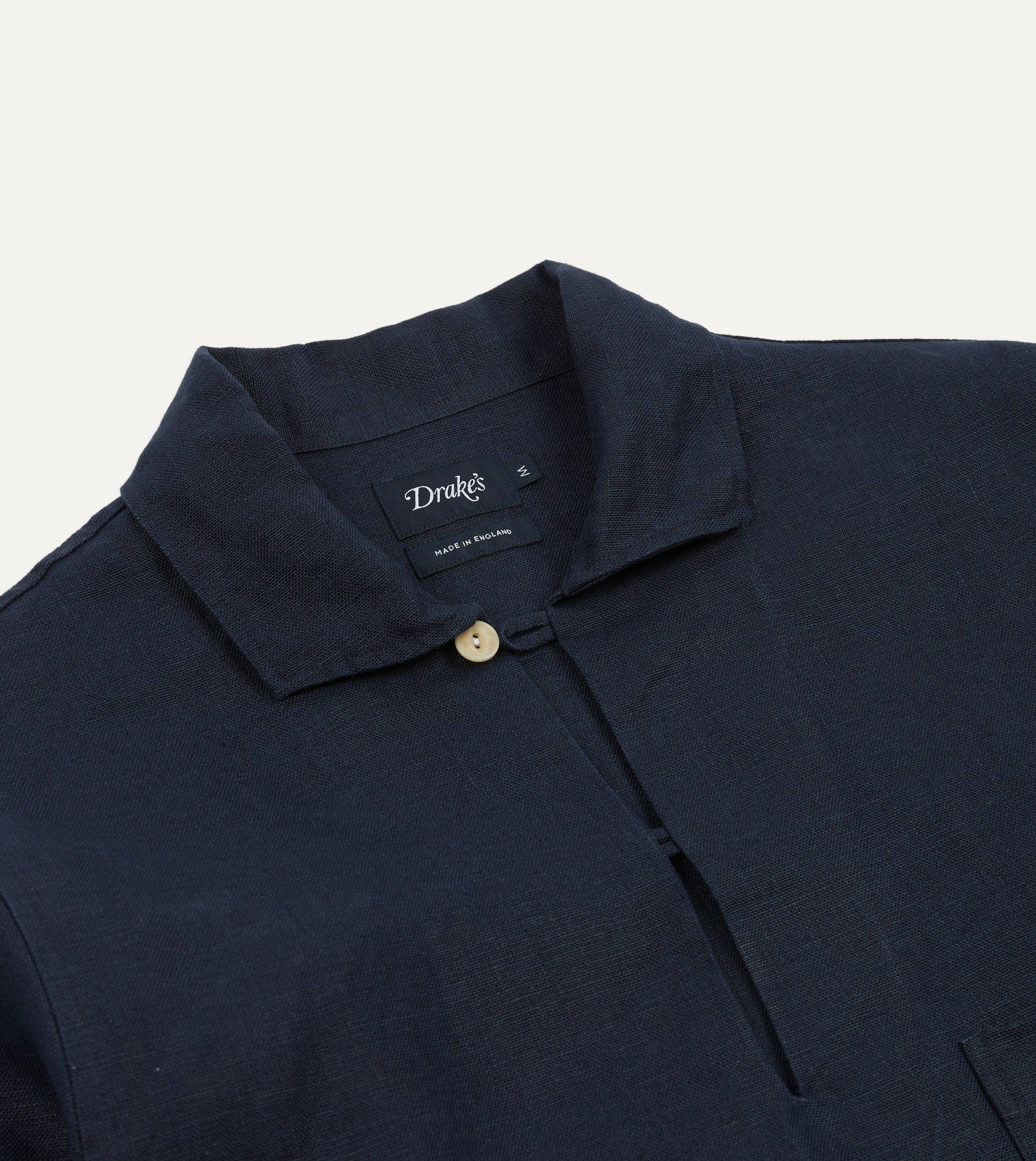 Navy Irish Linen Smock - Image 3