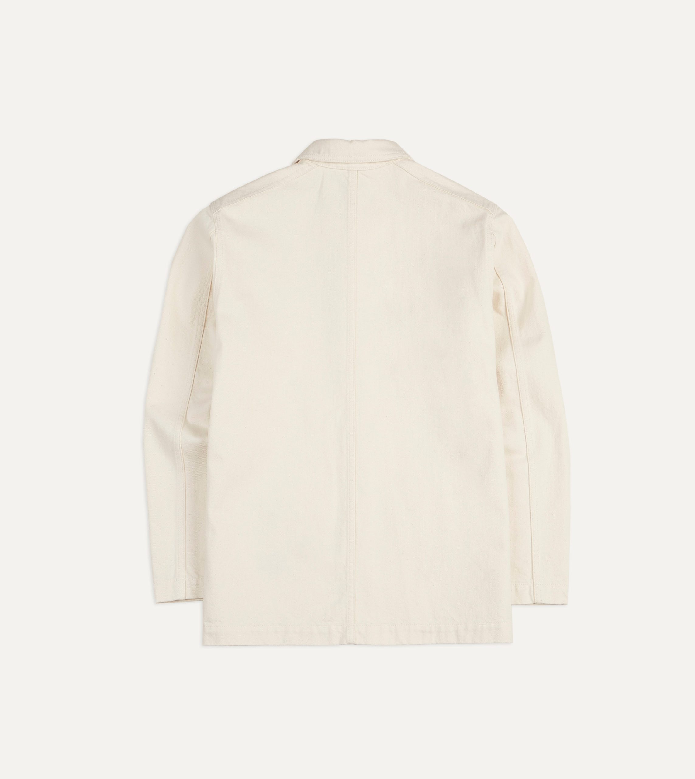 Ecru Selvedge Denim Five-Pocket Chore Jacket - Image 3