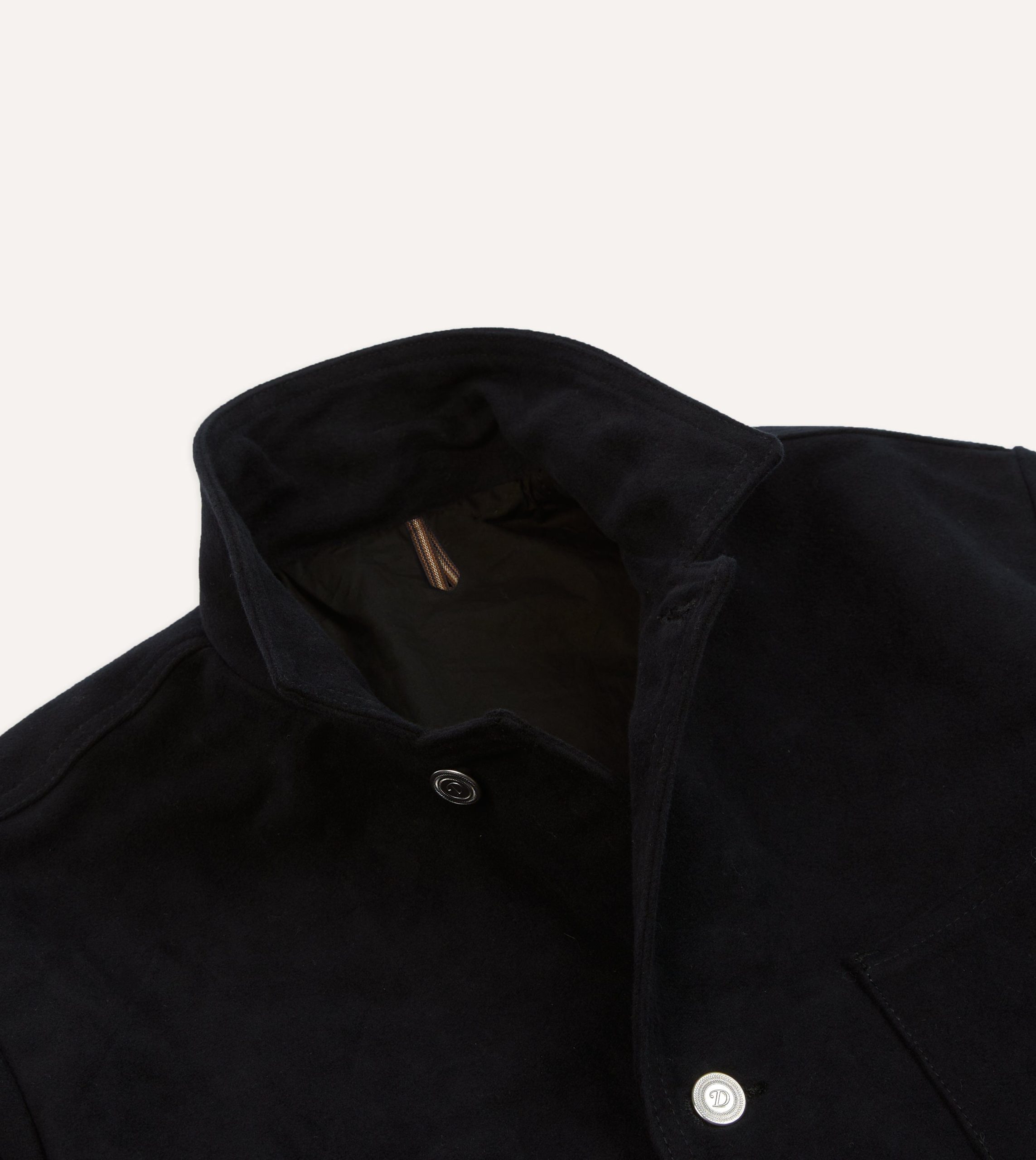 Dark Navy Moleskin Utility Jacket - Image 4