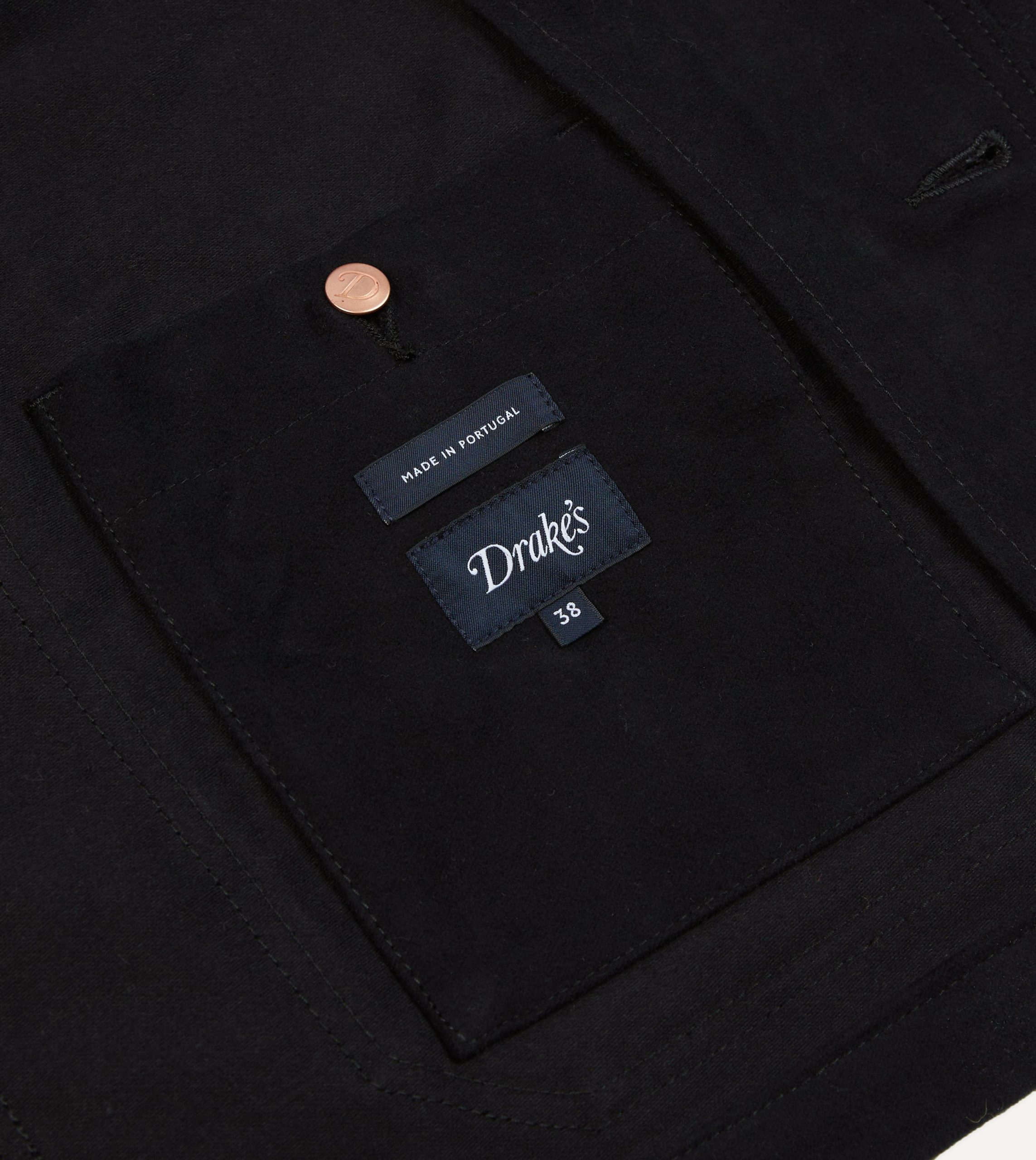 Dark Navy Moleskin Utility Jacket - Image 9