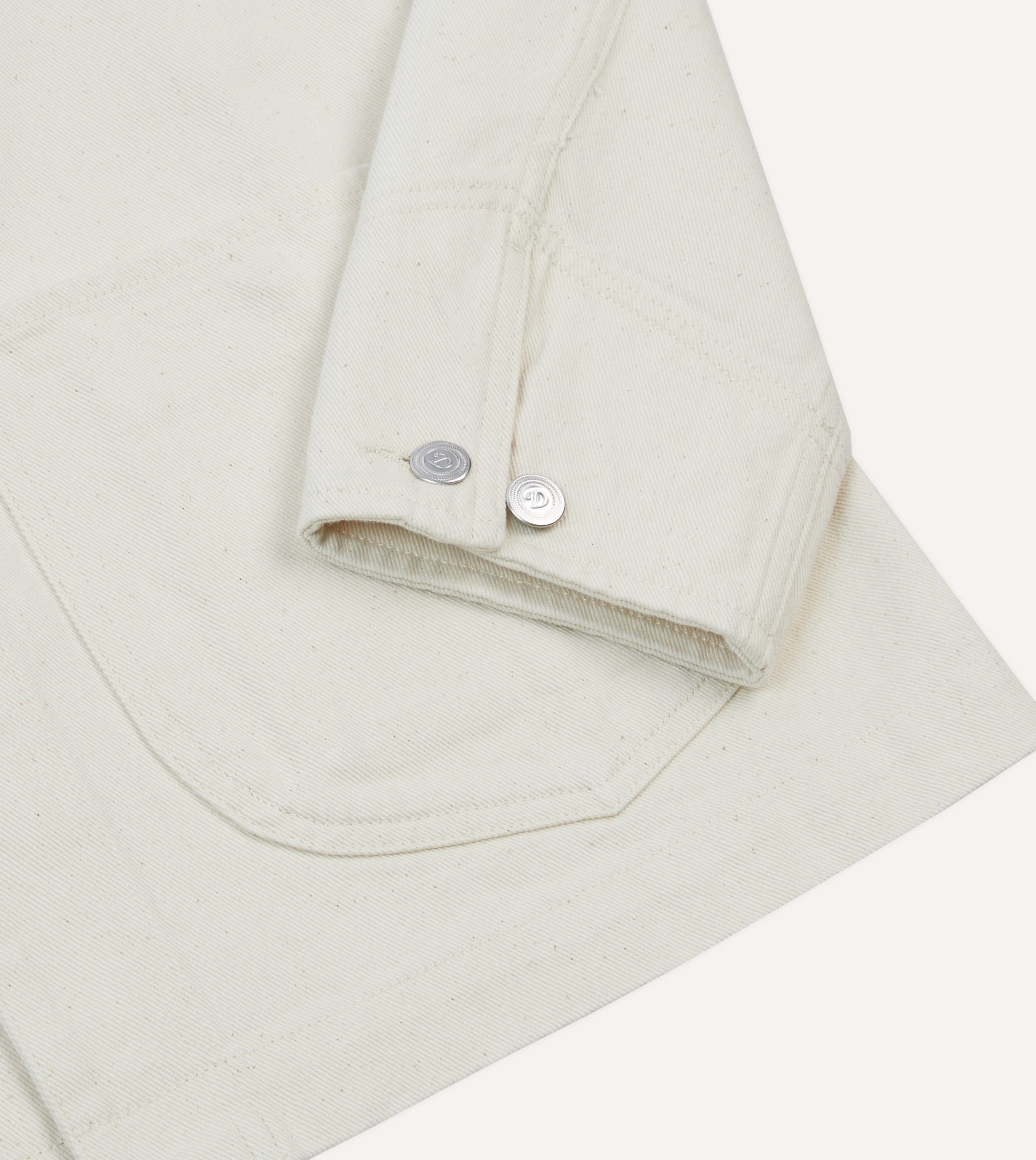 Ecru Denim Western Chore Jacket - Image 4