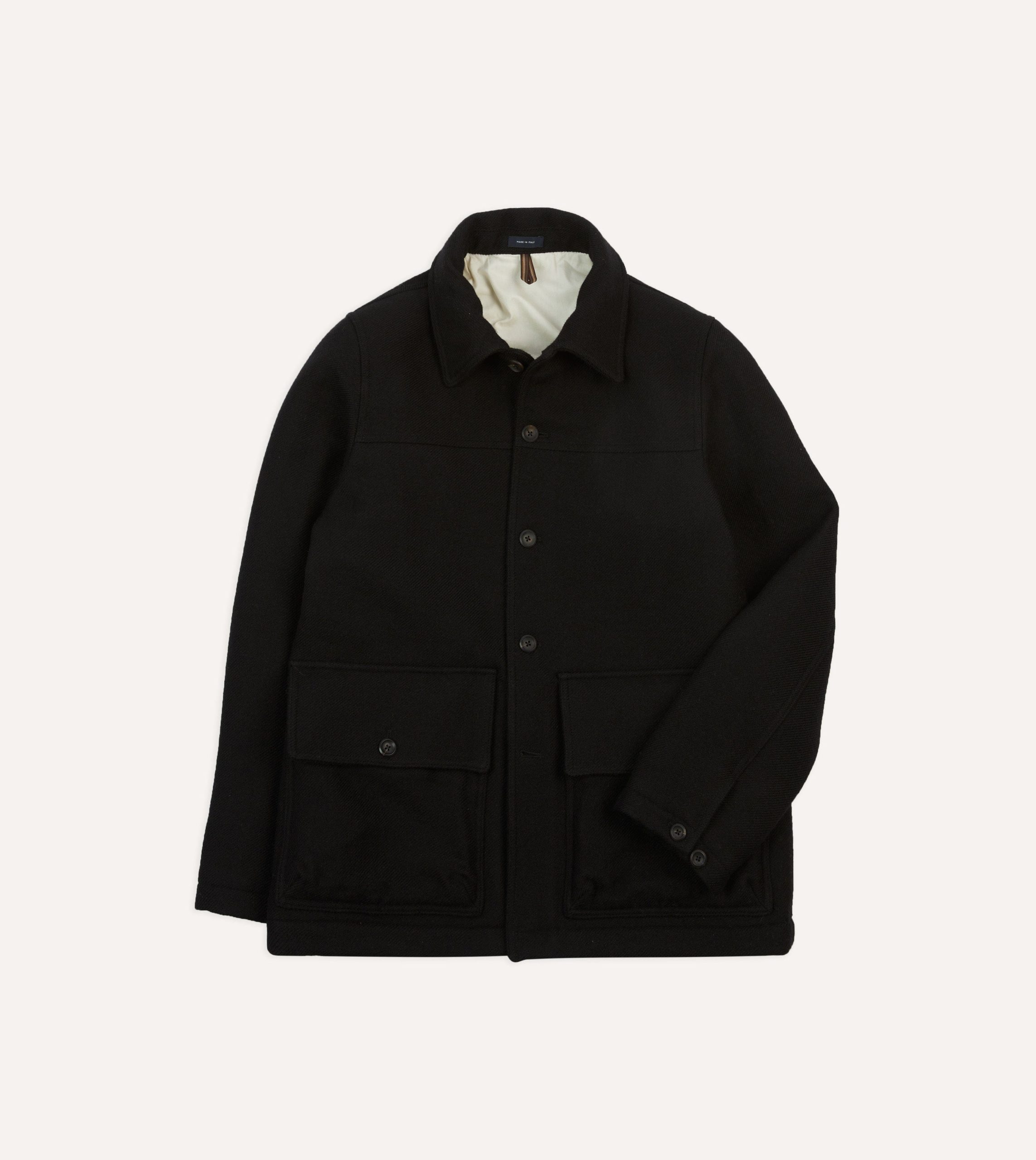 Black Wool Donkey Jacket